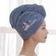 thumbnail image 3 of H Towel Wrap, Absorbent Thick Double Layer Twist Turban Rapid H Towel Caps With 2 Buttons For, 3 of 5