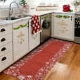 thumbnail image 2 of HOMERRY Xmas Rug Christmas Home Decor Scalloped Border Area Rug Washable Non-slip 2' x 8' Modern Runner for Hallway Enterway Indoor Red Carpet, 2 of 5