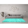 thumbnail image 3 of Ahgly Company Machine Washable Indoor Rectangle Persian Turquoise Blue Traditional Area Rugs, 7' x 9', 3 of 4