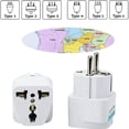 thumbnail image 4 of 2x Adaptador de Corriente Universal EE.UU./Reino Unido/China a Europa (UE) / Francia (FR) Enchufe eléctrico con Tierra Normas CE 16A Blanco Compatible con Clarisonic mia2,, 4 of 5