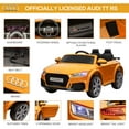 thumbnail image 3 of Aosom 6V Kids Electric Ride On Car, Licensed Audi TT RS with Seat and Remote Control, Horn, Music, MP3 - Yellow, 3 of 9