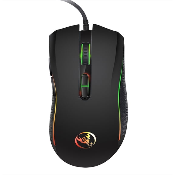 HXSJ Computer Accessory, Led Optical Computer Buttons 7 Color 7 Color LedPlayer Mice Optical ComputerColor Led Optical WiredComputerPlayer 7 Buttons 7 Player Mice
