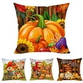 thumbnail image 3 of Bobasndm 2Pcs Fall Decorative Pillow Covers 18"x18" Farmhouse Decor Pumpkin Gnome Apples Sunflower Truck for Fall Thanksgiving Home, 3 of 9