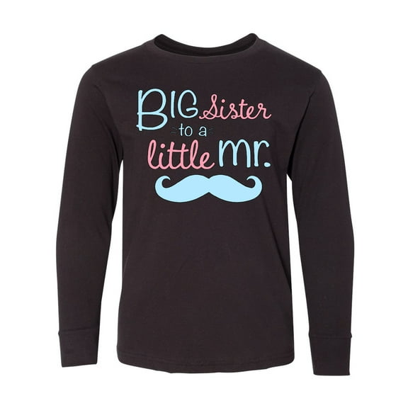Inktastic Big Sister to a Little Mr Long Sleeve Youth T-Shirt