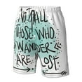 thumbnail image 2 of Yiaed Not All Who Wander Are Lost1 Print Men's Swim Trunks with Lining Quick Dry Sports Shorts Beach Shorts Boardshorts-X-Large, 2 of 5