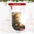thumbnail image 4 of Disketp Cute Kitten Water Lilies Christmas Stockings, Xmas Stocking for Family Holiday Season Décor, Personalized Holiday Indoor Decorations, 4 of 7