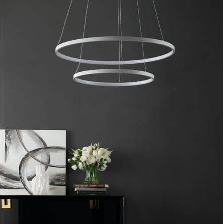 

Safavieh Faven Double Round LED Pendant White