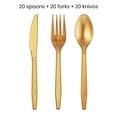 thumbnail image 2 of 60 Pcs/Set Disposable Tableware Food Grade High Temperature Resistant One Piece Molding Smooth No Odor Outdoor Camping BBQ Forks Cutters Spoons, 2 of 8