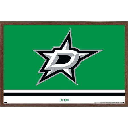 NHL Dallas Stars – Logo 21 Wall Poster 14.725 x 22.375 Framed