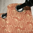 thumbnail image 4 of Ambesonne Retro Grommet Curtain, Circular Spiral Motifs, 50" x 63", Rust and Pale Yellow, 4 of 6