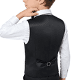 thumbnail image 3 of Boys 1 Piece 3 Button Brown Woodland Camo Vest Sleeveless Casual Waistcoat for Outdoor Daily Wear and Fashion Outerwear, 3 of 6