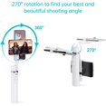 thumbnail image 5 of Ambertronix Trípode selfie Stick Quadrapod de 40", luz integrada, control remoto inalámbrico Bluetooth, extensible, acero inoxidable, 3 modos de luz, 9 niveles de brillo, compatible con todos los disp, 5 of 5