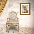 thumbnail image 3 of Fab Funky 20x24 Gold Ornate Wood Framed with Double Matting Museum Art Print Titled - Fox with Tiara, Portrait, 3 of 4