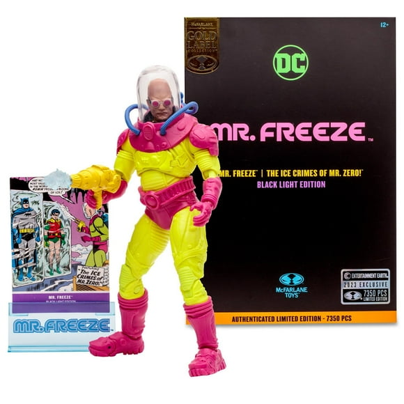 DC Multiverse Mr. Freeze Black Light Gold Label 7-Inch Scale Action Figure - Entertainment Earth Exclusive