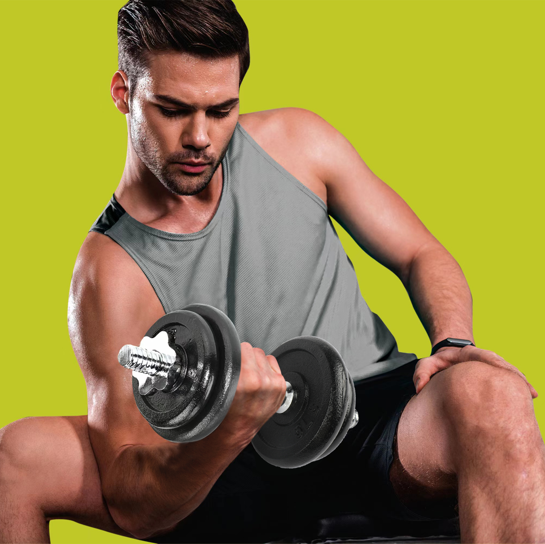 PRCTZ 40lb Adjustable Cast Iron Dumbbell Set photo 8