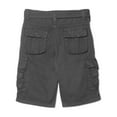 thumbnail image 2 of RAW X  Boy's Belted Twill Cargo Shorts, Charcoal, 12, 2 of 6