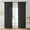 Black, variant on Solid Color Lightweight Sheer Curtains,Rod Pocket Style Curtains,Light Filtering Window Curtain Drapes Treatment for Living Room,Fit for Front Back Patio Glass Door