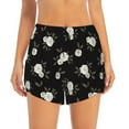 thumbnail image 2 of Goofa Rose Flowers Printed Women 2 in 1 Running Shorts,Quick Dry Athletic Workout Shorts,High Waisted Athletic Shorts with Liner Pockets-, 2 of 9
