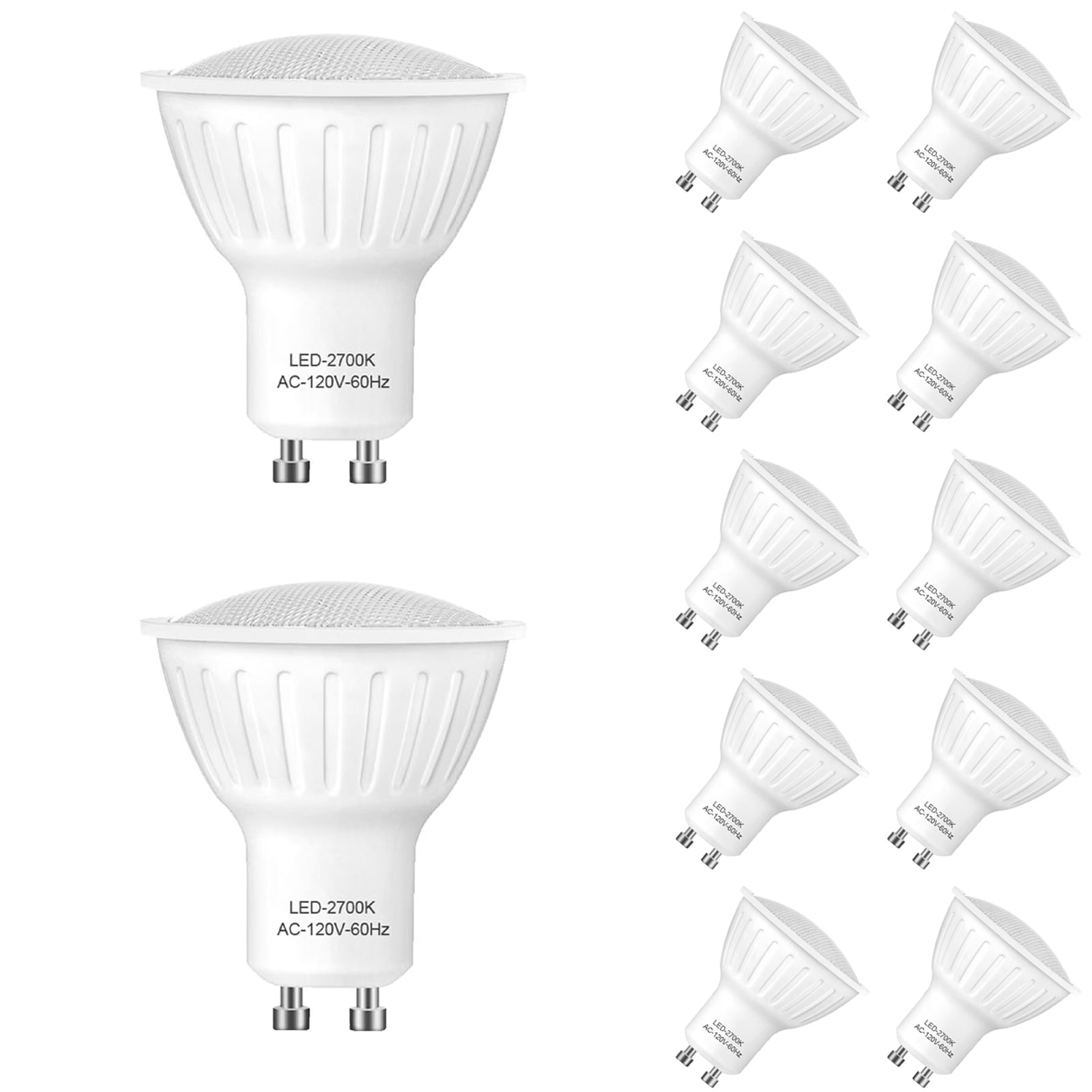 Lot de 10 Ampoule LED GU10 Dimmable - 5W - Blanc Chaud - 2700K -  Lampesonline