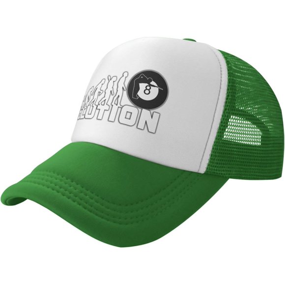 Evolution Billiards Hat Mesh Cap for Men Women, Adjustable Trucker Hat Baseball Cap