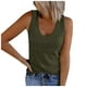 thumbnail image 2 of ICHUANYI Clearance Womens Solid Tank Tops Sleeveless U-Neck Base Shirt Summer Casual Workout Tees(Army Green, XL) ICHUANYI WER2023080711820, 2 of 7