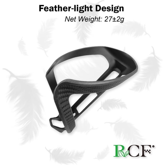 Bike Bottle Cage -   Carbon Fiber, Ultra-Lightweight 0.95 oz, Shock-Resistant for Road & Mountain Bikes (Set of 2)