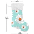 thumbnail image 2 of Coolnut 17.7 Inch Christmas Stockings, 2 PCS Chamomiles Pattern Presonalized Large Stocking Sock for Family Holiday Xmas Party Decorations, 2 of 7