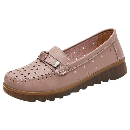 

Shoes For Women Women Comfort Walking Flat Loafer Slip On Leather Loafer Comfortable Flat Shoes Outdoor Driving Shoes