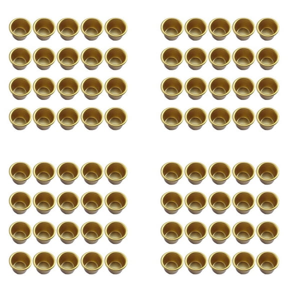 80 Pcs Metal Candle Insert for Taper Candles Decorative Candle Holder DIY Candle Holder Set for Tree Candles Table,80 x Candle Holder,gold