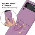 thumbnail image 3 of Samsung Galaxy Z Flip 3 5G Case, Galaxy Z Flip 3 Cover, Silicone Soft Gel Rubber Bumper Shockproof Anti-Scratch Protective Case with Ring for Galaxy Z Flip3 5G 6.7" 2021, Purple., 3 of 15