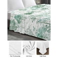 thumbnail image 6 of Green Botanical Twim XL Size Flat Sheet, Wrinkleproof & Fadeproof Cooling Flat Bed Sheet Only, Watercolor Spring Floral Summer Breathable Soft Bedding Top Sheets 66 x 102 Inches, 6 of 8
