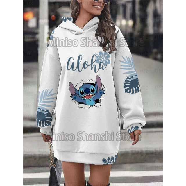 Vestido con capucha para mujer, informal, estilo minimalista callejero, vestido a la moda, sudaderas con capucha, chándal 3d, ropa de calle de estilo coreano