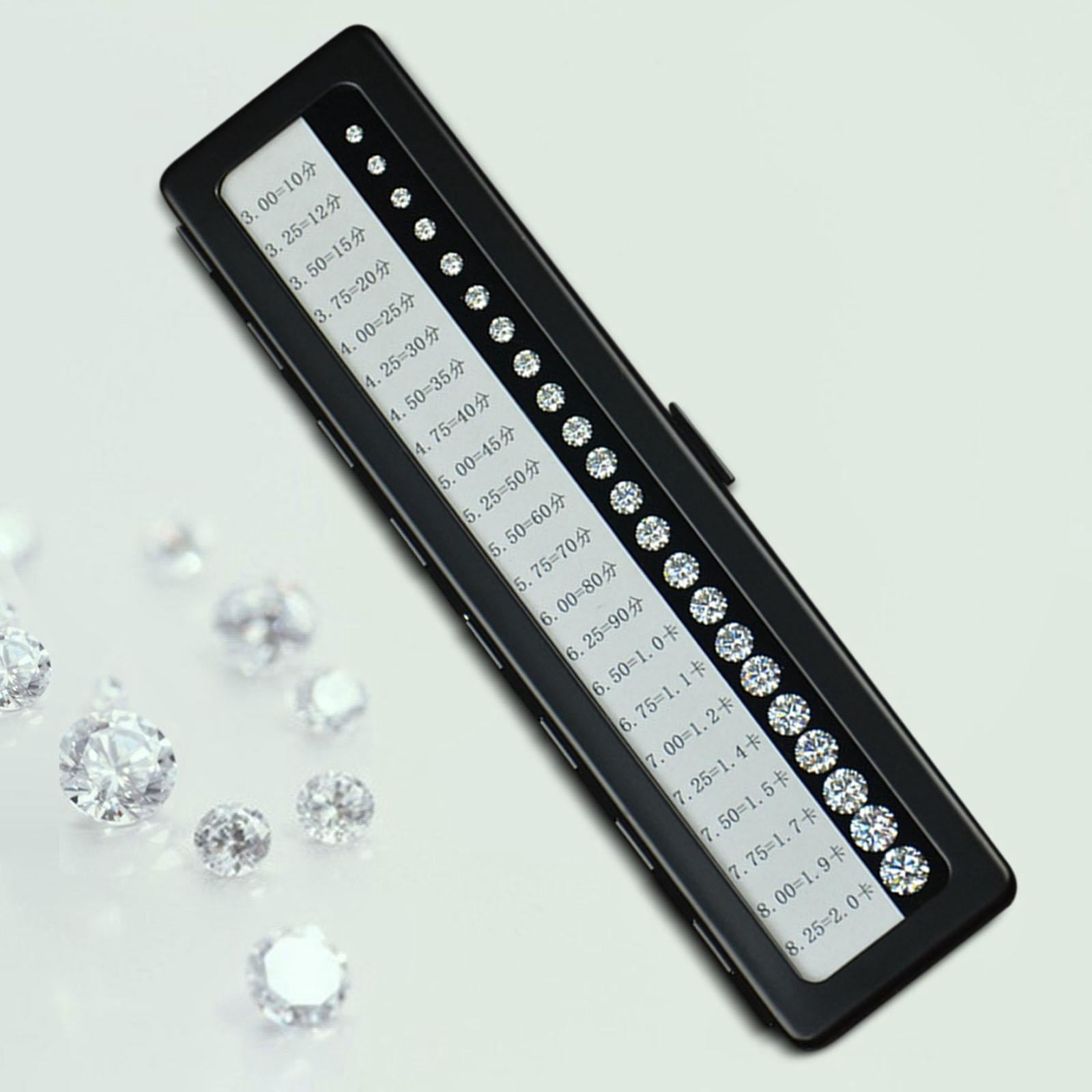 Milageto Simulated Diamond Size Grading Equipment Reference Contrast Size Tester Tool B