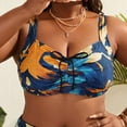 thumbnail image 6 of ZToonmas Women's Plus Size Underwire Wide Strap Tropical Hawaiian Print Bikini Top and Bikini Bottom Two Piece Bathing Suit for Beach Vacation, 6 of 8