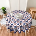 thumbnail image 4 of 4th of July Tablecloth Red White and Blue Star Plaid Round Tablecloth 60 Inch Washable Patriotic Tablecloth for Independence Day Parties Picnic Dining Room Table Decor, 4 of 6