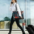 thumbnail image 5 of FORMRS Canvas Laptop Tote Bag for Women with 15.6" Computer Compartments Shoulder Handbag, Christmas Berries, 5 of 7