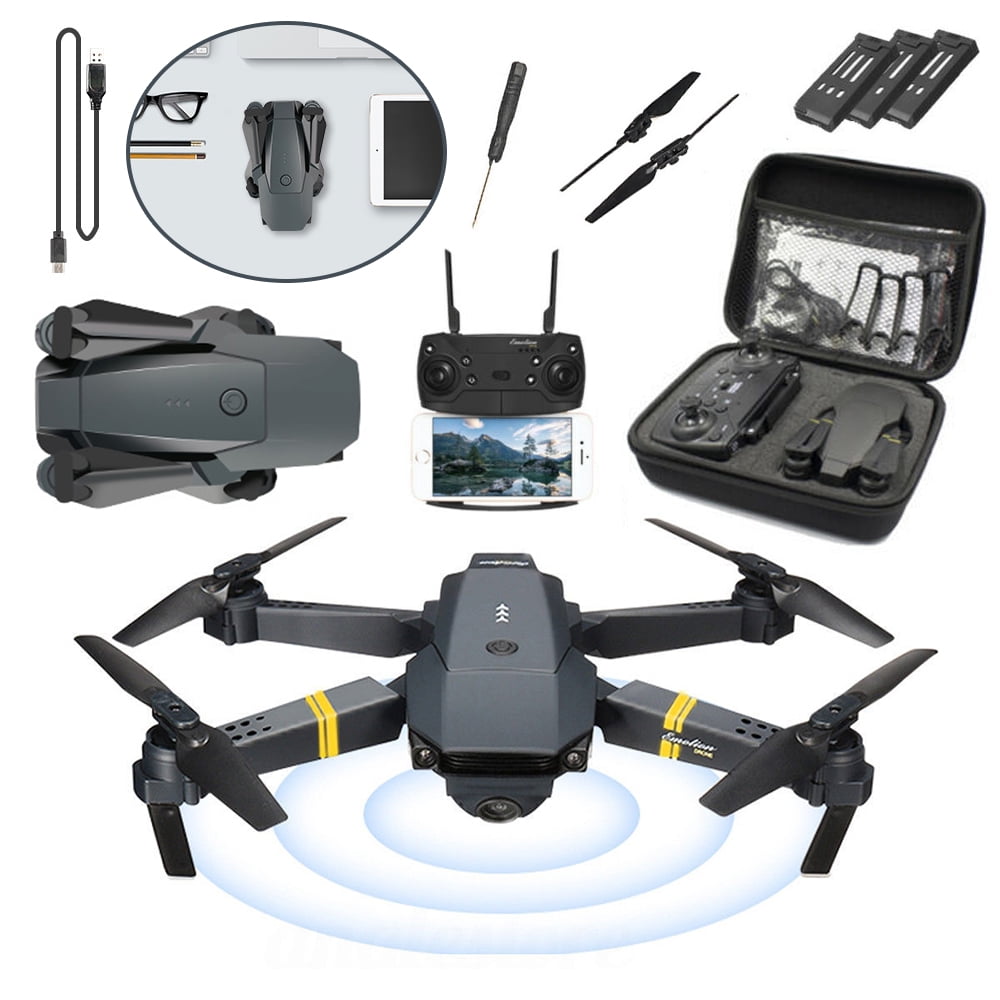 SHELLTON Drone with Camera for adults, 4k HD FPV Live Video, Foldable RC Quadcopter Helicopter Kids Toys,3 Batteries,Waypoints Functions, Headless Mode,One Key Start, Altitude Hold,Carrying Case