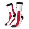 thumbnail image 2 of Women Crew Graphic Print Tube Socks Flag Of Liberian Pattern Design Ladies Socks, 2 of 7