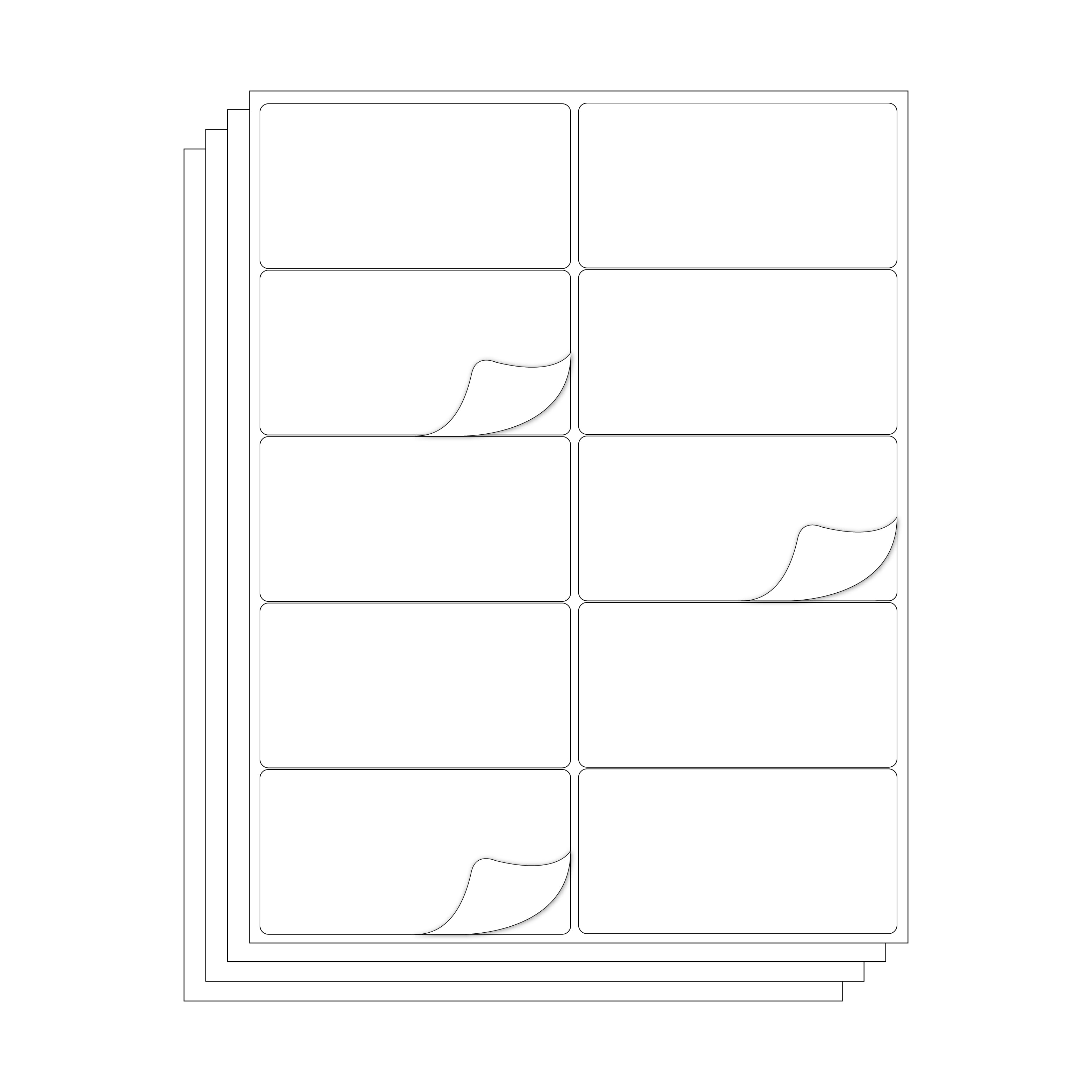 SSBM 4" x 2" - 2000 Sheets, Laser Sheet Labels White, Ideal for Laser or Inkjet Printers for Packaging, Shipping - 10 Labels Per Sheet