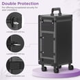 thumbnail image 7 of EasyinBeauty Rolling Portable Manicure Table with 3 Drawers, Lockable Makeup Train Case with Foldable Nail Desk, 7 of 7