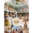 thumbnail image 5 of Dark Green Grass Table Cloth, Flower Dragonfly Retro Pastoral Rustic Waterproof Tablecloth for Rectangle Tables, Reusable Washable Fabric Table Cover for Restaurant Kitchen Dining Tables 60"x84", 5 of 6