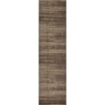 thumbnail image 1 of Unique Loom Del Mar Collection Contemporary Transitional Runner Rug, 2 Feet 7 Inch x 10 Feet, Brown/Light Brown, 1 of 4