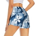 thumbnail image 3 of Goofa Flower Printed Women 2 in 1 Running Shorts,Quick Dry Athletic Workout Shorts,High Waisted Athletic Shorts with Liner Pockets-Medium, 3 of 9