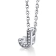 thumbnail image 1 of Silvora mujer plata esterlina inicial collar con chispeante circonita cúbica, letra J colgante collar para niñas adolescentes encanto joyería de cumpleaños, 1 of 8