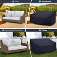 thumbnail image 4 of FLASHLUMI Heavy Duty Waterproof Outdoor Patio Sofa Cover, Windproof UV Resistant Furniture Protector with Buckles & Drawstring, Dark Gray, 88"x40"x35", 4 of 5
