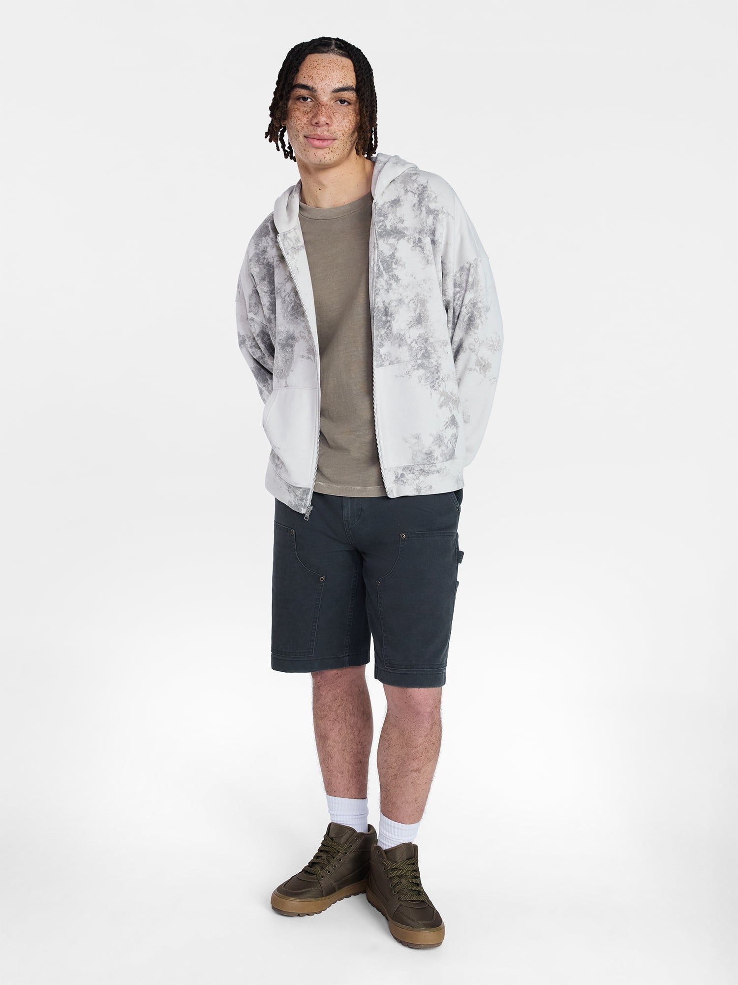 No Boundaries Workwear Shorts, 11" Inseam, Men's 28-44