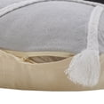 thumbnail image 4 of Laddha Home Designs Handwoven Braided Diamond Throw Pillow Cover - 20" - Gray and White, 4 of 8