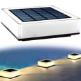 thumbnail image 4 of Muyoka Luz de poste moderna para exteriores 56 LED 3000-6000k Lámpara de columna solar IP68 Tapa de poste solar a prueba de agua Luz de ENCENDIDO / APAGADO automático Luz de pilar solar para exterior Muyoka Hogar, 4 of 7