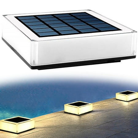 

Pluokvzr Outdoor Modern Post Light 56 LEDs 3000-6000k Solar Column Lamp IP68 Waterproof Solar Post Cap Auto ON/OFF Light Solar Pillar Light for Exterior House Porch Patio Garden Fence