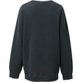 thumbnail image 3 of Vedolay Oversized Sweatshirt for Women Womens Casual Sweatshirt Crewneck Long Sleeve Solid Color Shirts,Dark Gray M, 3 of 4